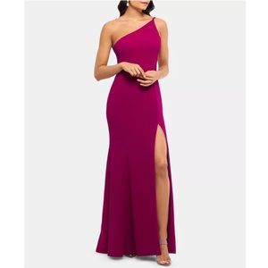 One-Shoulder Crepe Gown